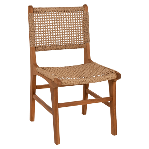 Fotolii - DINING CHAIR NESHA HM9386.11 TEAK WOOD AND VIRO ROPE 50x56x85Hcm.