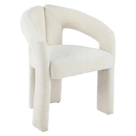 Interior - DINING CHAIR NEZA HM18362.02 ECRU LINEN FABRIC 64x50x76.5Hcm.