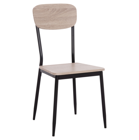 Fotolii - Dining chair PAGET HM8373.01 sonama with black legs 40x49x87.5H cm