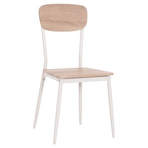 Fotolii - DINING CHAIR PAGET HM8373.02 SONAMA COLOR--WHITE METAL LEGS 40x49x87,5Hcm.