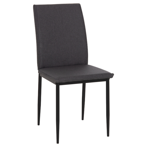 Interior - DINING CHAIR PERKY HM18347.01 GREY FABRIC-METAL LEGS IN BLACK 44x60x87H cm.