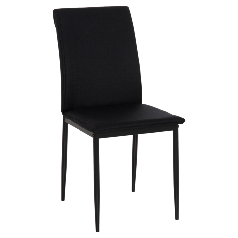 Interior - DINING CHAIR PERKY HM18347.02 BLACK FABRIC and METAL LEGS 44x60x87Hcm.