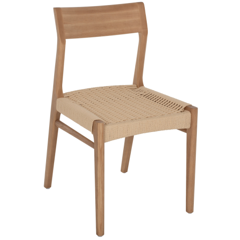Fotolii - DINING CHAIR PONTUS HM9322.11 RUBBERWOOD AND ROPE SEAT-NATURAL COLOR 47X52X80Hcm.