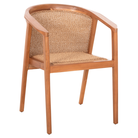 Interior - DINING CHAIR RENLY HM18239 TEAK WOOD IN NATURAL-VIRO ROPE 60x59x82Hcm