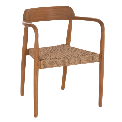 Interior - DINING CHAIR ROBBY HM18350 TEAK WOOD and VIRO ROPE IN NATURAL COLORS 55x50x71Hcm.