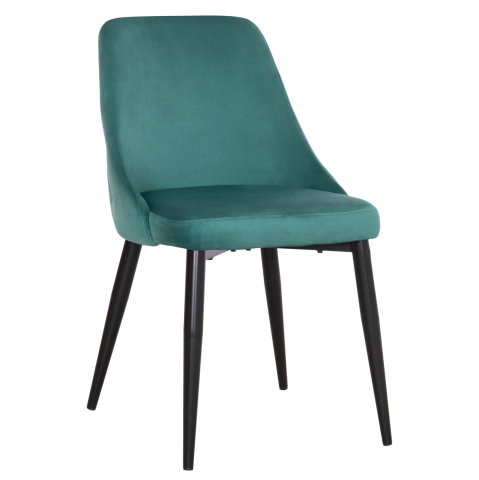 Interior - DINING CHAIR SERENITY HM8527.13 MINT VELVET-BLACK METALLIC LEGS 51x54x83,5Hcm.