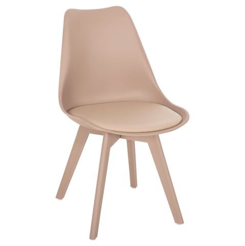 Interior - Dining Chair Vegas HM0033.45 with polypropylene legs and PP seat Cappuccino 49x55.5x84H cm.