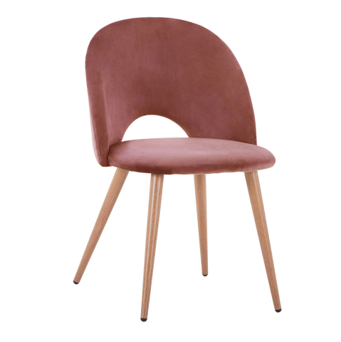 Interior - Dining Chair Velvet rotten apple and metallic legs HM8544.02 52x49,5x77 cm
