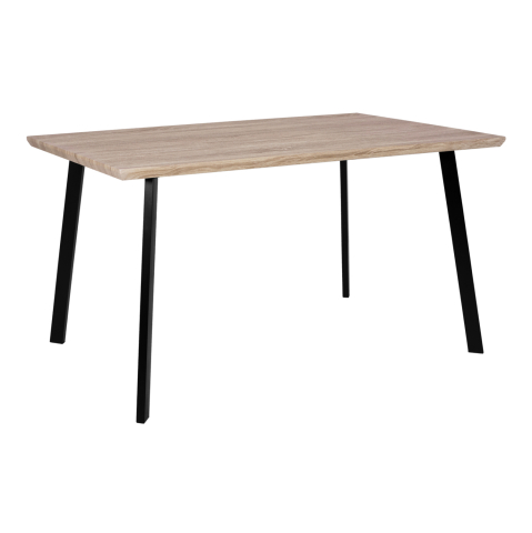 Mese - Dining Table 140x80 sonama with black legs HM8374