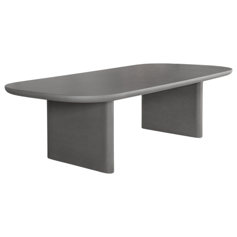 Mese - DINING TABLE AZAMI HM6601.01 GREY FIBER CEMENT 300x112x75Hcm