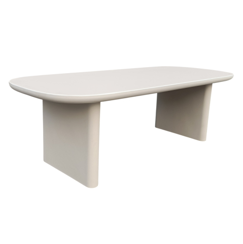 Mese - DINING TABLE AZAMI HM6601.02 BEIGE FIBER CEMENT 300x112x75Hcm