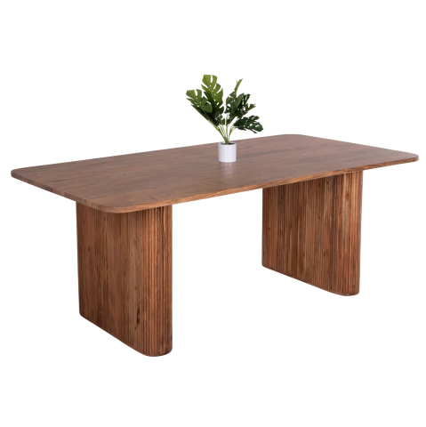 Mese - DINING TABLE GROOT HM9683 SOLID ACACIA WOOD IN NATURAL 200,5x100x72Hcm.