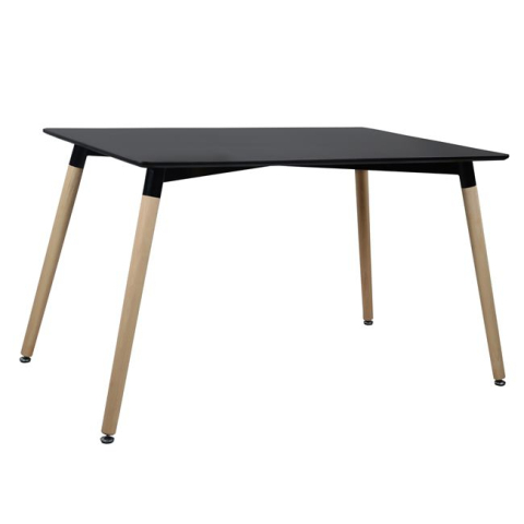 Mese - Dining Table HM008.02 Black 120x80x73cm, legs BEECH