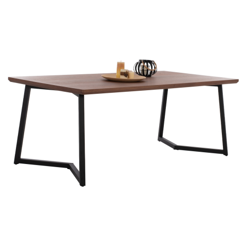 Interior - DINING TABLE JAY HM9304.02 MDF TOP WALNUT VENEER METAL LEGS 200x100x75H