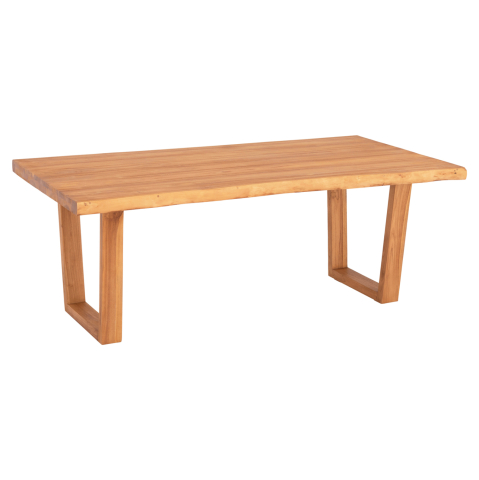Mese - DINING TABLE LEOPOLD HM9933.01 SOLID TEAK WOOD- NATURAL COLOR 200.5x107x76Hcm.