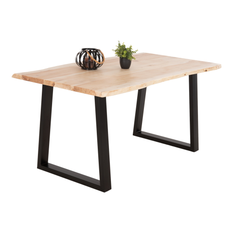 Mese - DINING TABLE MONTANA HM8336.21 SOLID ACACIA WOOD-3.5cm TOP THICKNESS 160x88x79Hcm.