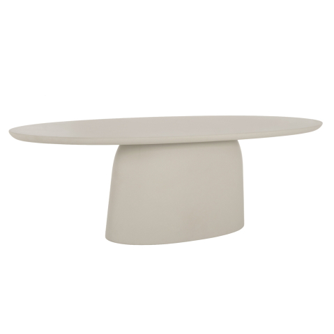 Mese - DINING TABLE OVAL BRECCAN HM6576.02 BEIGE FIBER CEMENT 200x100x75Hcm