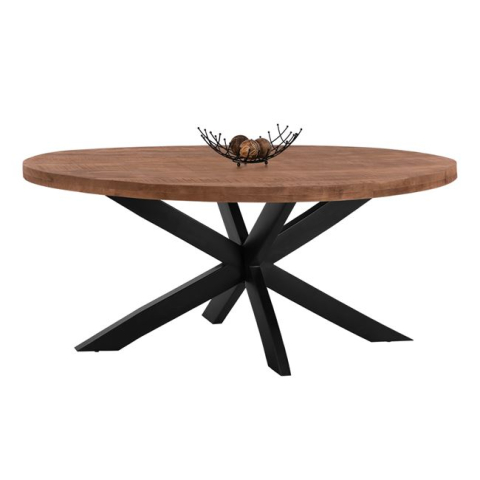 Mese - Dining Table Oval HM8483 Solid Mango Wood 210Χ100Χ78