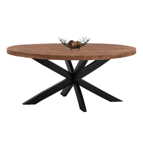 Interior - Dining Table Oval LEVINHO HM8483.11 Solid Mango Wood 210x100x78 cm.