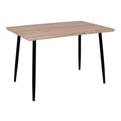 Mese - Dining Table PALOMA HM8334.01, 120x70x76,5-sonoma, black legs