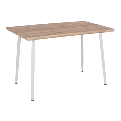 Mese - Dining Table PALOMA HM8334.02, 120x70x76.5- sonoma,white legs