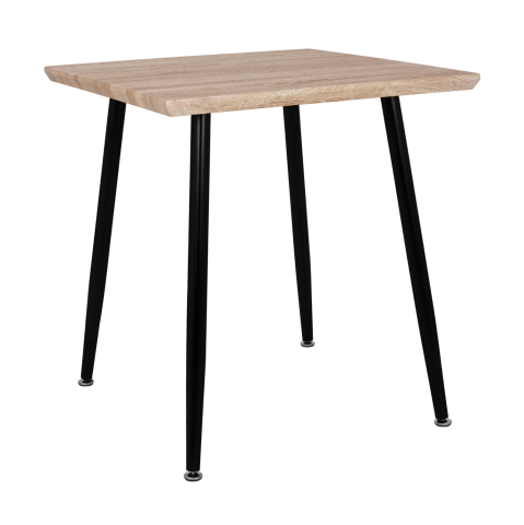 Mese - Dining Table PALOMA HM8335.01, 70x70x76.5, sonoma, black legs