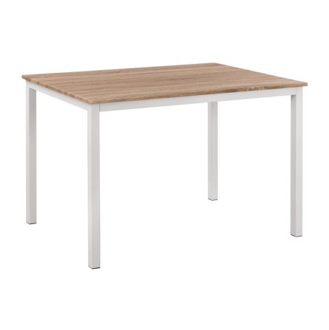 Mese - Dining Table PANYA HM8332.02, 110x70x76,Sonoma,white legs