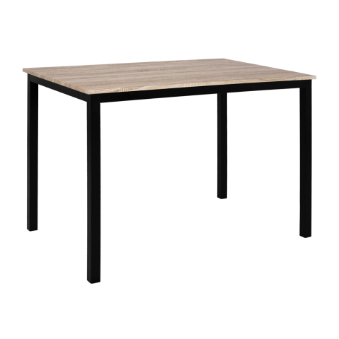 Mese - Dining Table PANYA HM8332, 110x70x76, sonoma, black legs