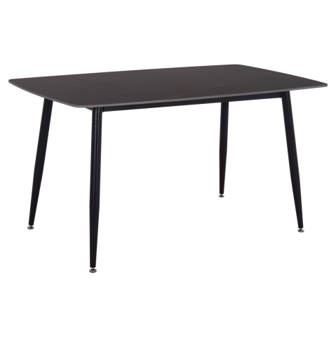 Interior - DINING TABLE RAVEN HM18149.02 CERAMIC TOP IN BLACK MARBLE LOOK 140x80x74Hcm.