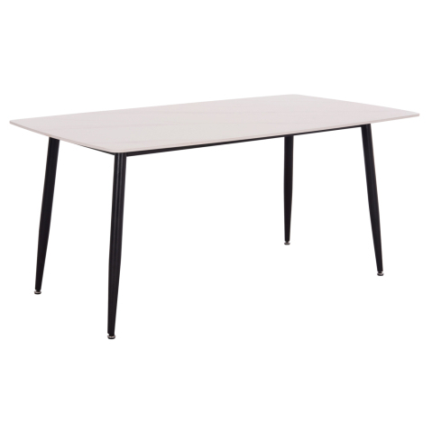 Interior - DINING TABLE RAVEN HM18150.01 CERAMIC TOP IN WHITE MARBLE-LOOK 160x80x74Hcm.