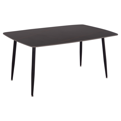 Interior - DINING TABLE RAVEN HM18150.02 CERAMIC TOP IN BLACK MARBLE LOOK 160x80x74Hcm.