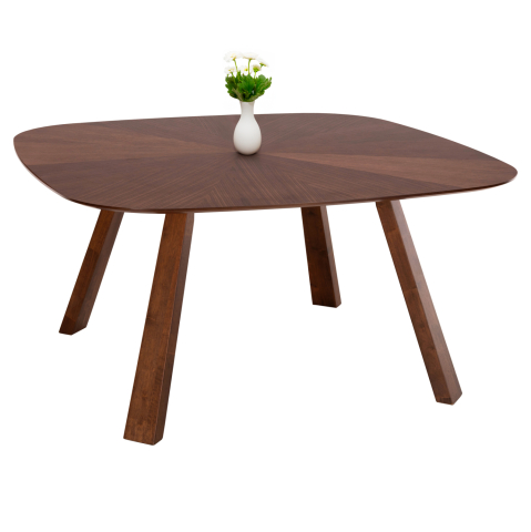 Interior - DINING TABLE RINER HM9733 MDF WITH SUNBURST WALNUT VENEER 150x150x75Hcm.