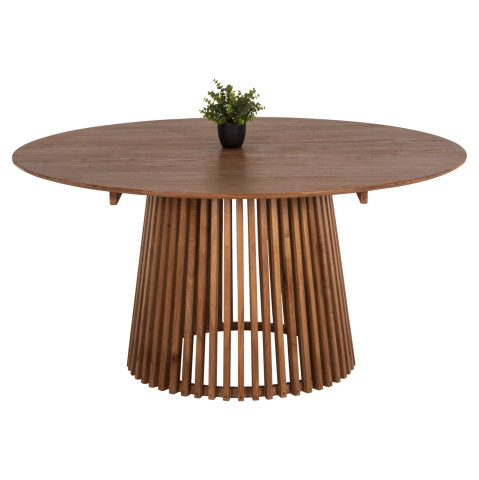 Interior - DINING TABLE ROUND FRANTZ ΗΜ9457.11 SOLID MINDI WOOD IN NATURAL Φ150x75Hcm.