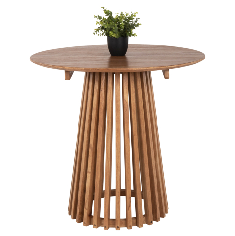 Interior - DINING TABLE ROUND FRANTZ HM9832.11 SOLID MINDI WOOD IN NATURAL COLOR Φ80X75Hcm