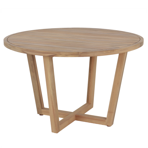 Mese - DINING TABLE ROUND PARAISO HM6245 ACACIA WOOD IN NATURAL Φ120x75Hcm.
