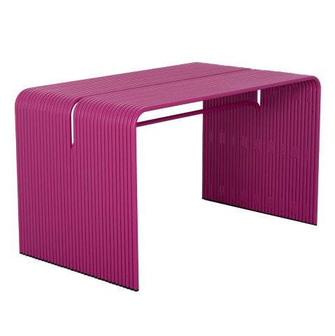 Mese - DINING TABLE SERIES INTREPID HM6330.05 ALUMINUM IN PURPLE 120x70x70.5Hcm.