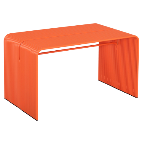 Mese - DINING TABLE SERIES INTREPID HM6330.09 ALUMINUM IN ORANGE 121x70x70Hcm.