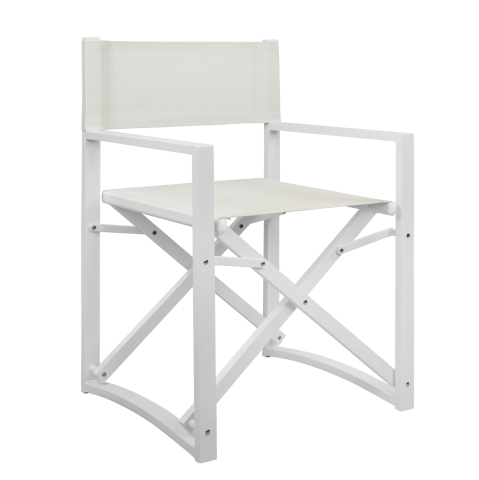 Scaune - Fotolii - DIRECTOR'S CHAIR ALUMINUM DUPRE HM5094.02 WHITE COLOR 57x48,5x85.5Hcm.