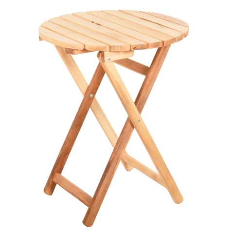 Mese - DIRECTOR'S ROUND TABLE LIMNOS HM5653.02 BEECH WOOD IMPREGNATION IN NATURAL Φ60Χ76Hcm.
