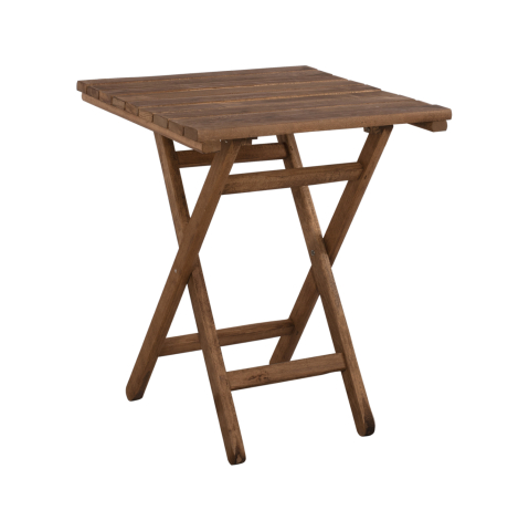 Mese - Director's Table LIMNOS 60x60x72 solid oak wood Walnut Color HM5647.01