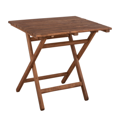 Mese - Director's Table Limnos 60x80 Solid Wood Impregnation Walnut HM5651.01