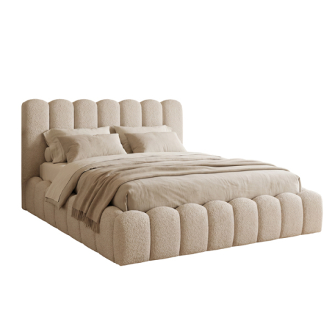 Paturi - DOUBLE BED MARIUS HM759.03 BEIGE CHENILLE FABRIC--FOR MATTRESS 160x200cm.
