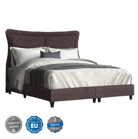Interior - DOUBLE BED NESTOR HM715.02 BROWN TEDDY FABRIC FOR MATTRESS 160x200cm.