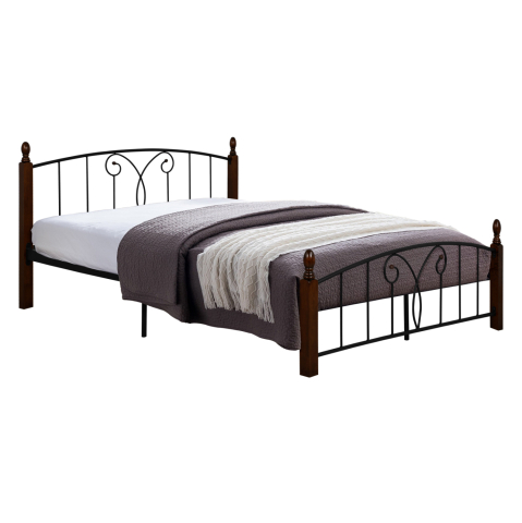 Paturi - Double Bed Suzie HM585 for mattress 150x200cm, Metal-RUBBERWOOD