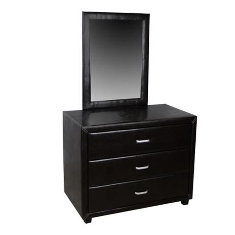 Reduceri - Dressing Table with Mirror Jazz PU Brown HM534.01 97x53.5x159cm