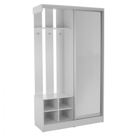 Mobilier pentru hol - ΕΠΙΠΛΟ ΕΙΣΟΔΟΥ ΜΕ ΣΥΡΟΜΕΝΗ ΝΤΟΥΛΑΠΑ Κ ΚΑΘΡΕΦΤΗ DULCE ΛΕΥΚΟ HM2424.03 118x45x210 εκ.