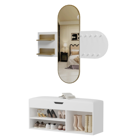 Interior - ENTRANCE SET 2PCS CHERYL HM21276.02 MELAMINE IN WHITE--SONAMA