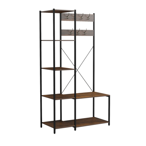 Interior - ENTRYWAY FURNITURE/OPEN ACCESS WARDROBE ARANJA HM18083 METAL-MELAMINE 100x46x180Hcm.