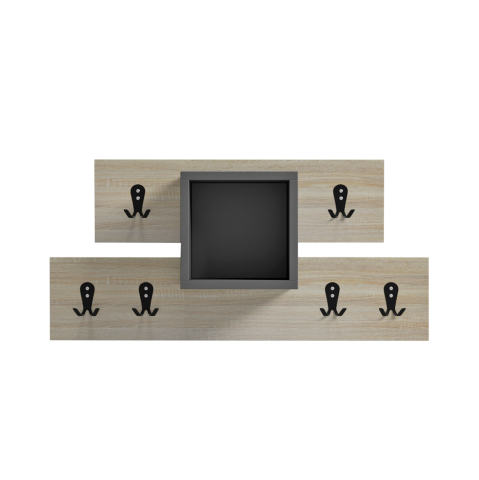 Interior - ENTRYWAY HANGER WITH SHELF SLOT HM18077.02 MELAMINE IN SONAMA-GREY 69x12x32Hcm.