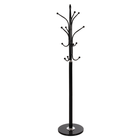 Cuiere - FLOOR STANDING HANGER HM9573.01 METALLIC 13 HANGING POSITIONS-BLACK Φ37x180Hcm.